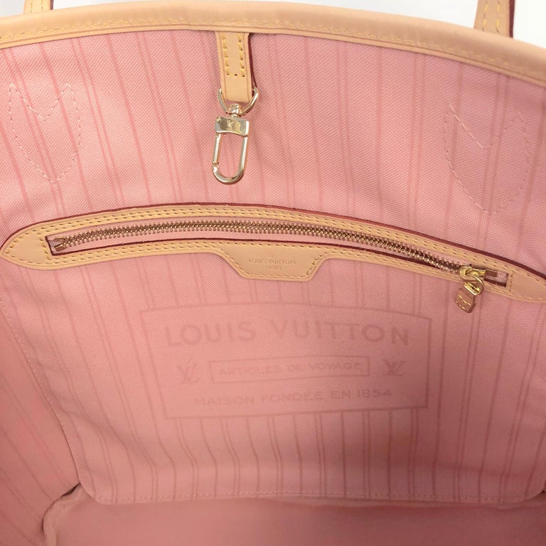 Louis Vuitton Limited Edition Neverfull MM Tahitienne Tahiti Rose Canvas Tote at 1stdibs