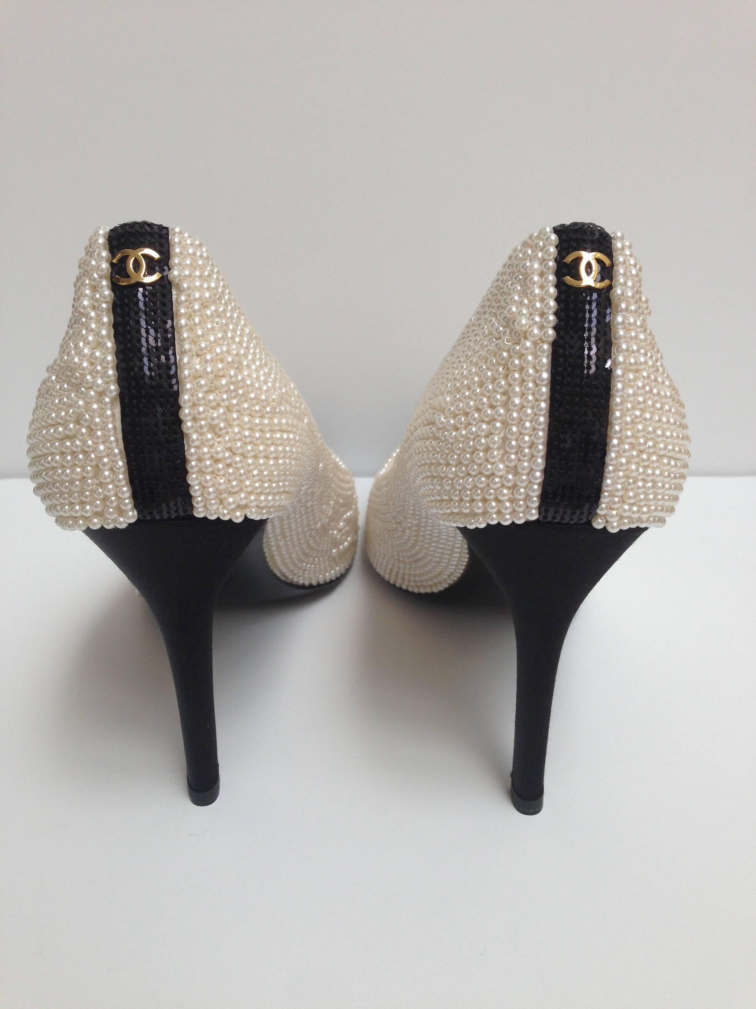 pearl encrusted shoes