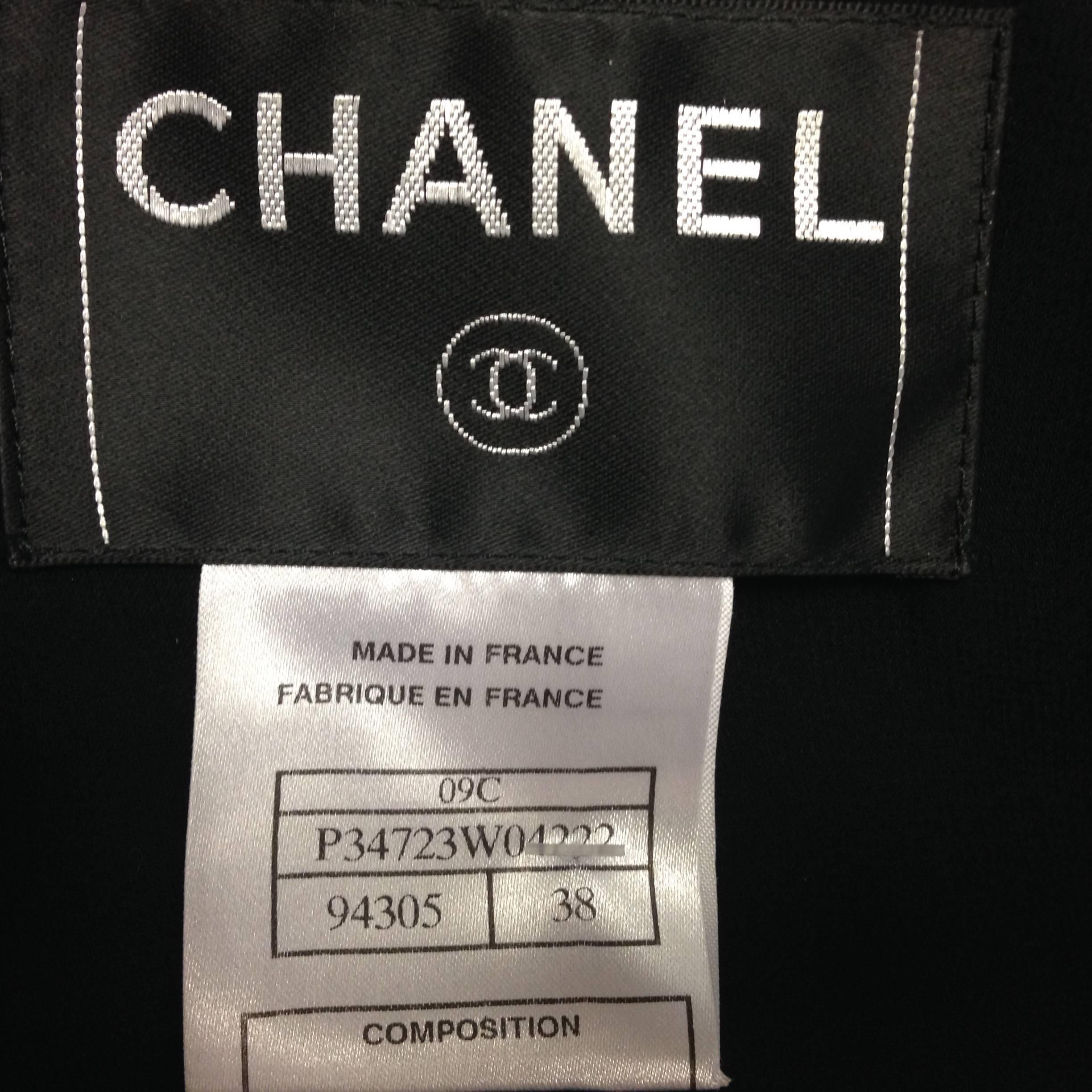 CHANEL Black Tweed and Lace Beaded Jacket 09C Size 38 3