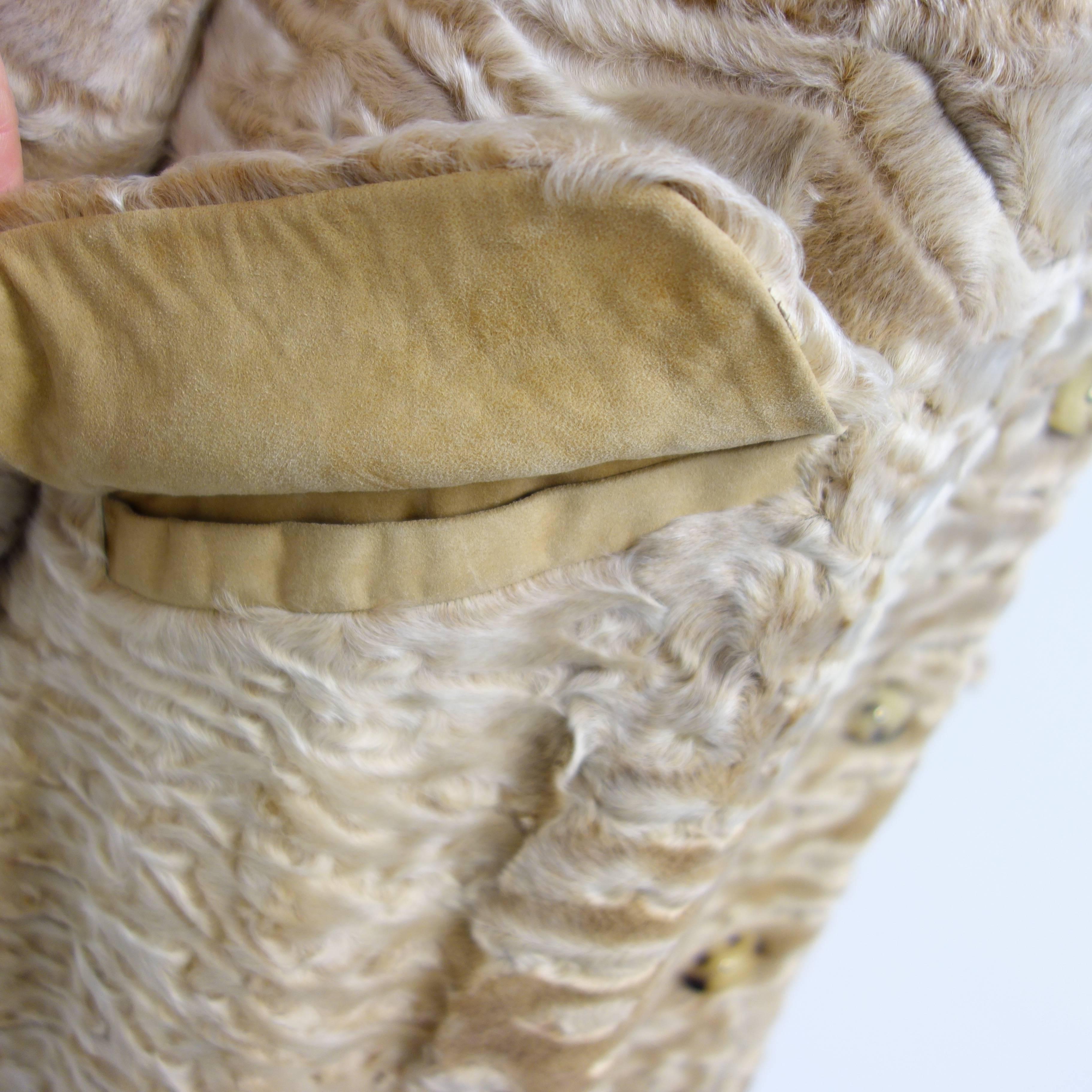 Salvatore Ferragamo Persian Lamb Fur Full Length Leather Jacket 1