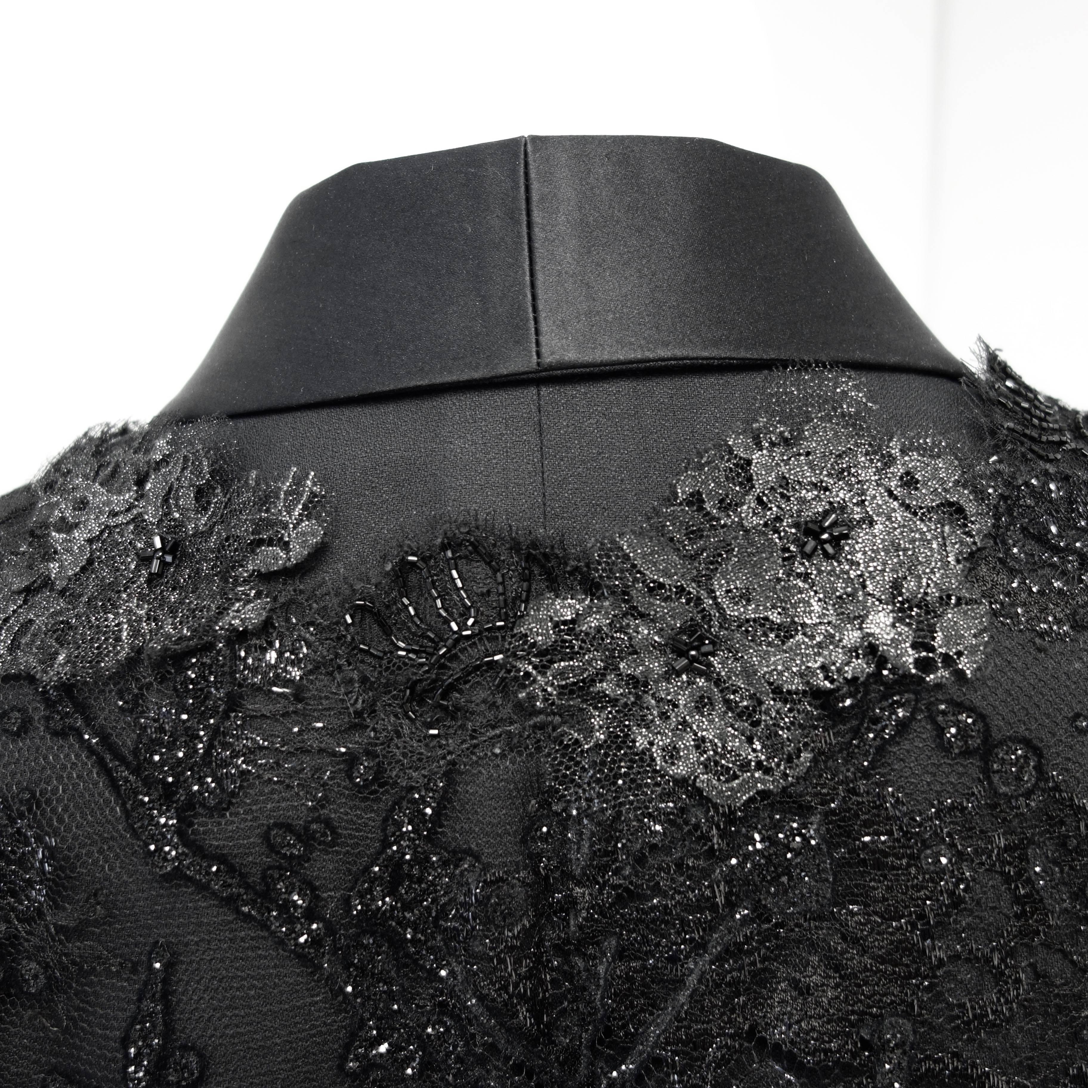 Chanel 11A Black Lesage Lace Runway Jacket Size 40 In Excellent Condition In Westlake Village, CA