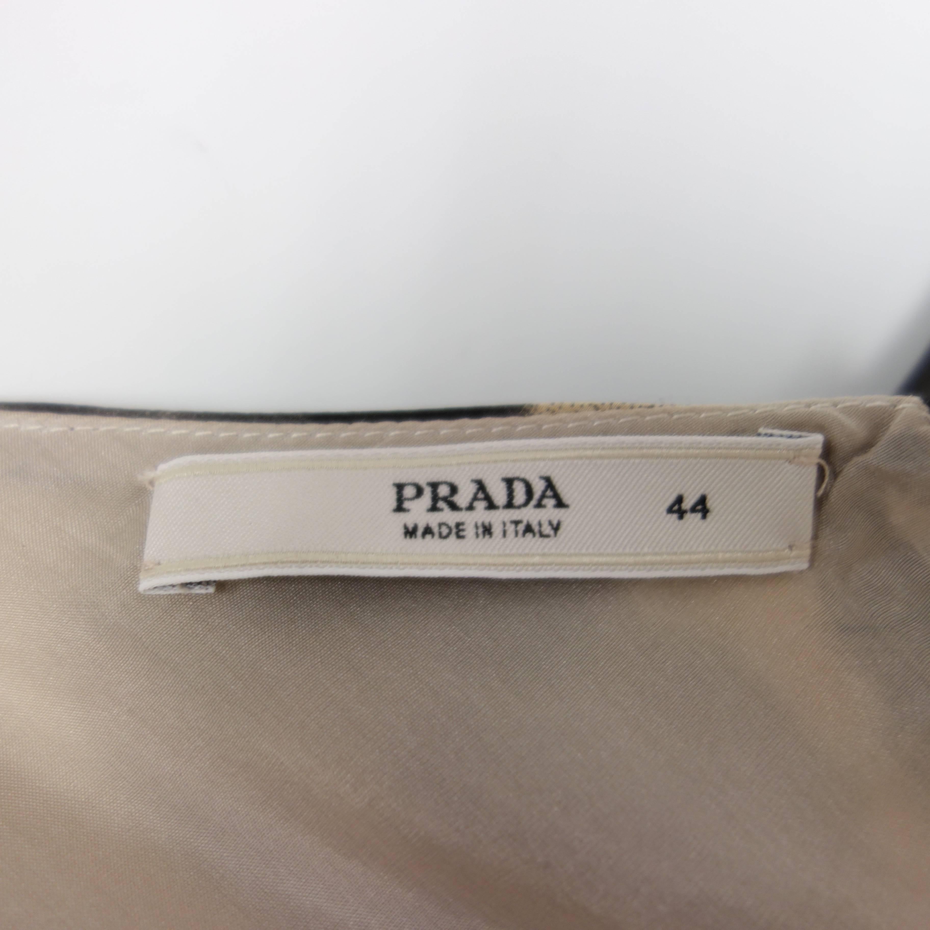 PRADA Silk Sleeveless Animal Print Dress Size 44 1