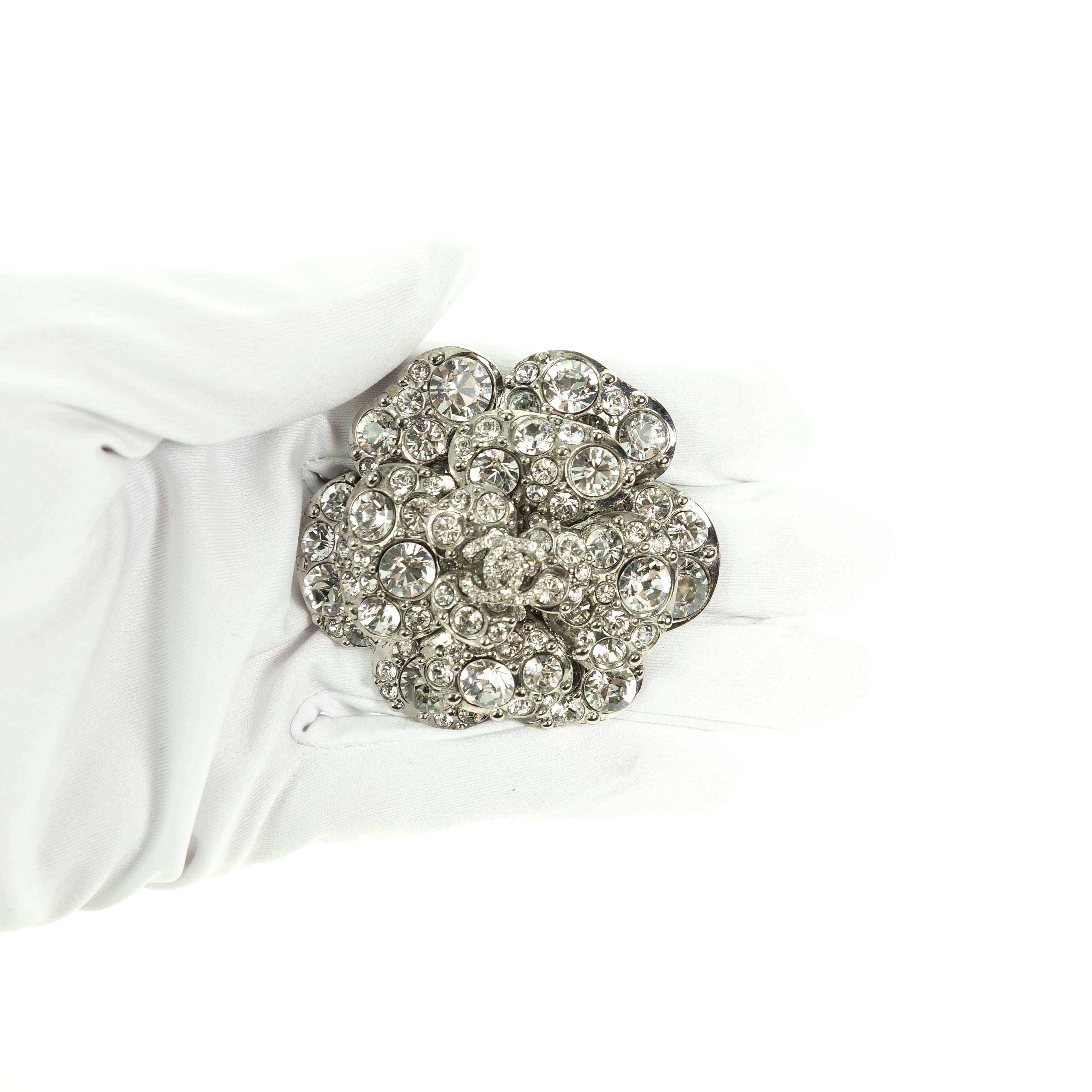 chanel silver brooch