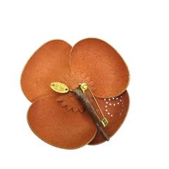 Chanel Nude Color Camellia Pin CC Brooch Large