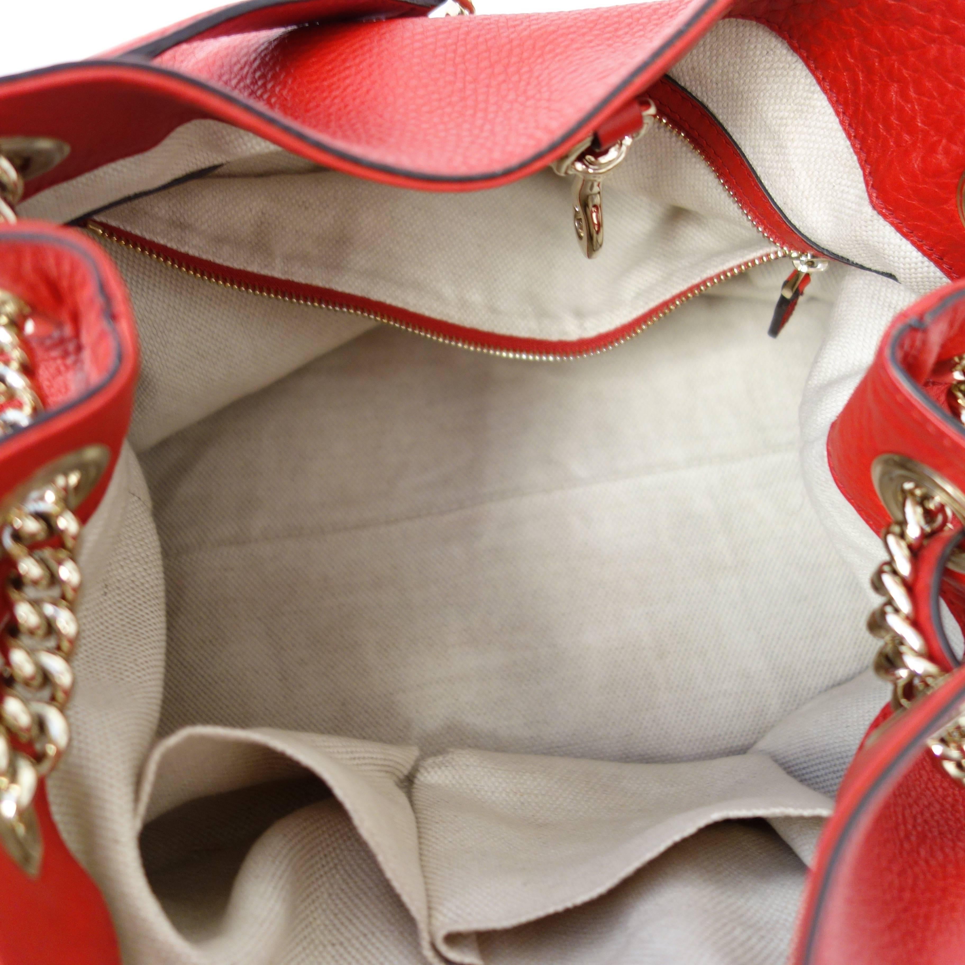 Women's Gucci SOHO Red Leather Shoulder Bag