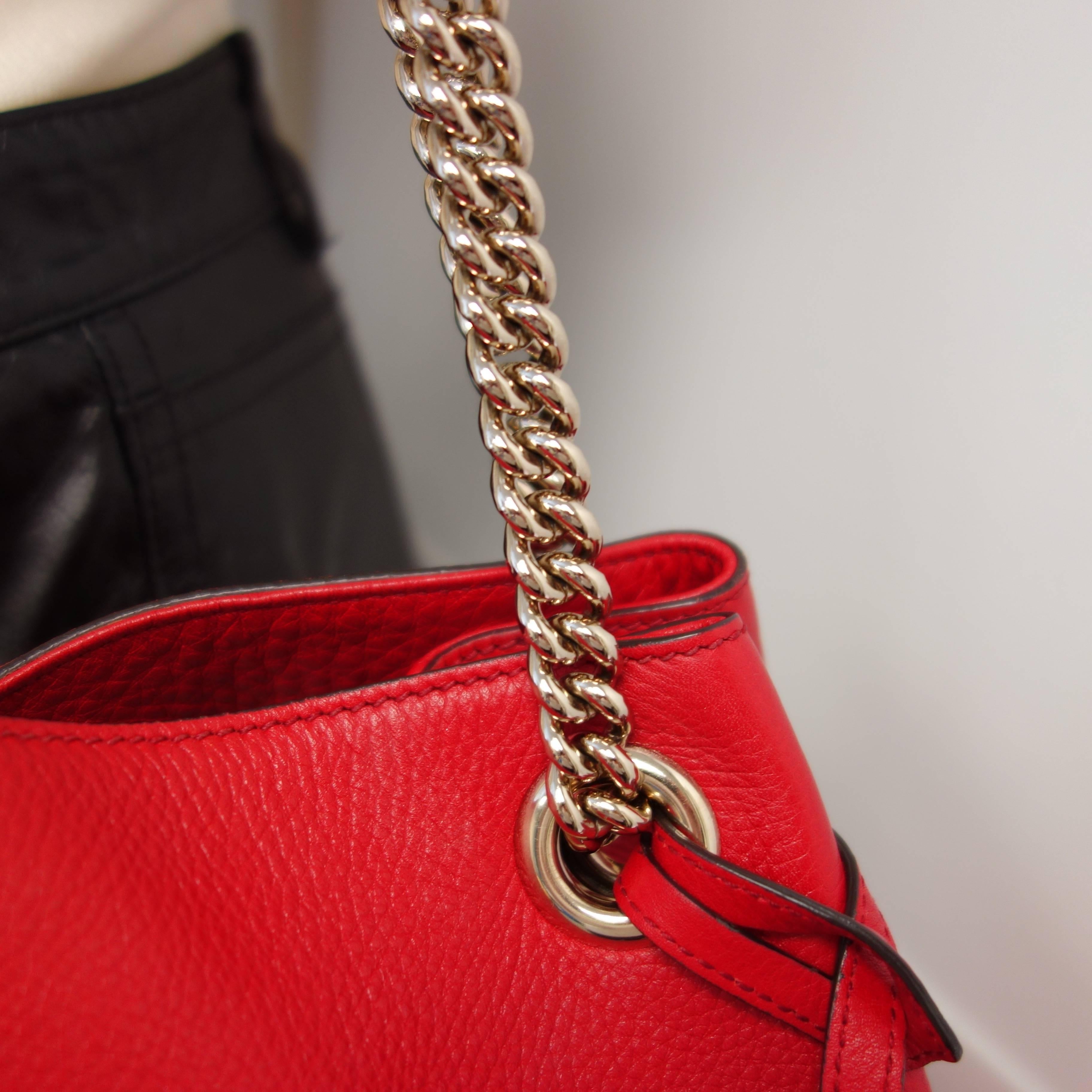Gucci SOHO Red Leather Shoulder Bag 1