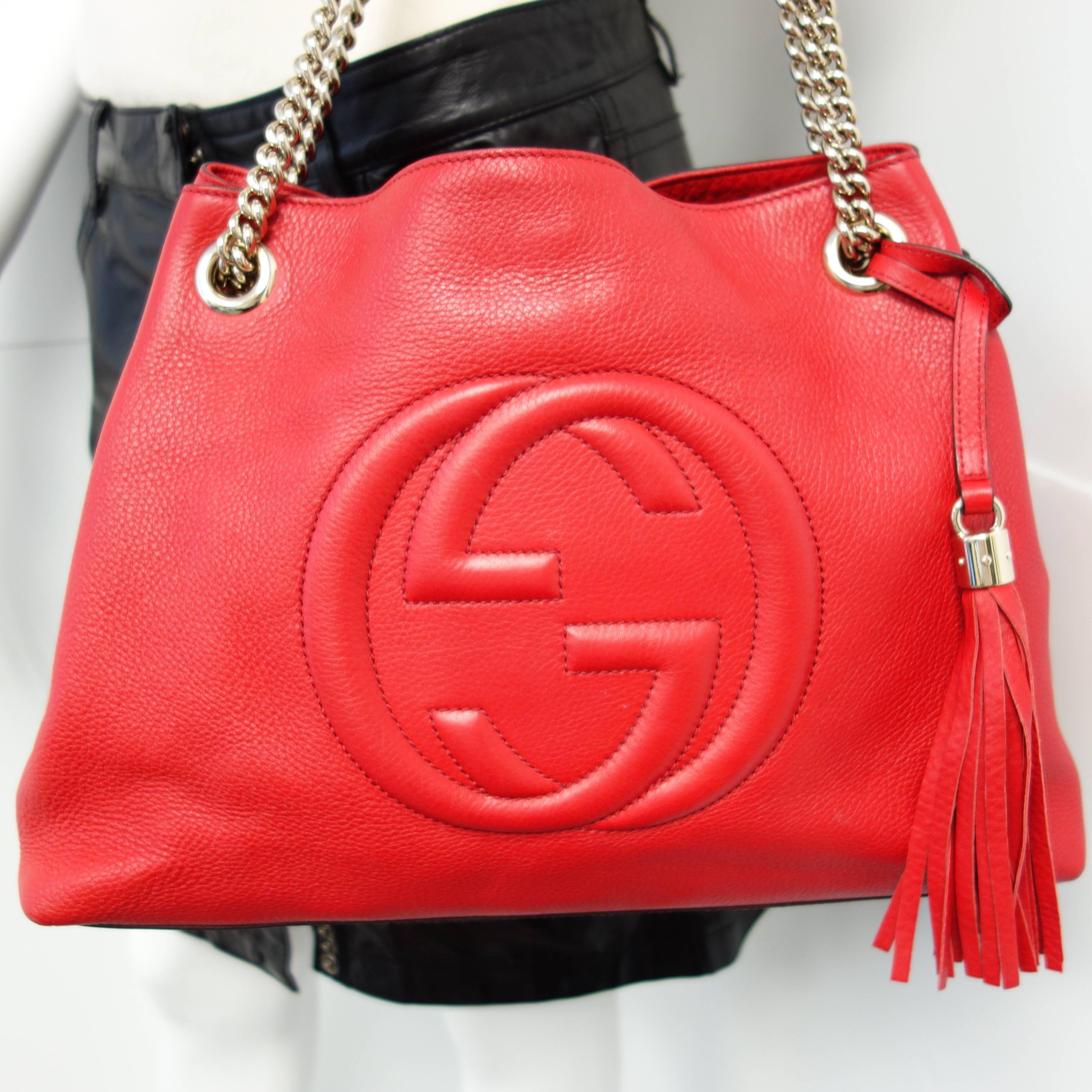 Gucci SOHO Red Leather Shoulder Bag 3