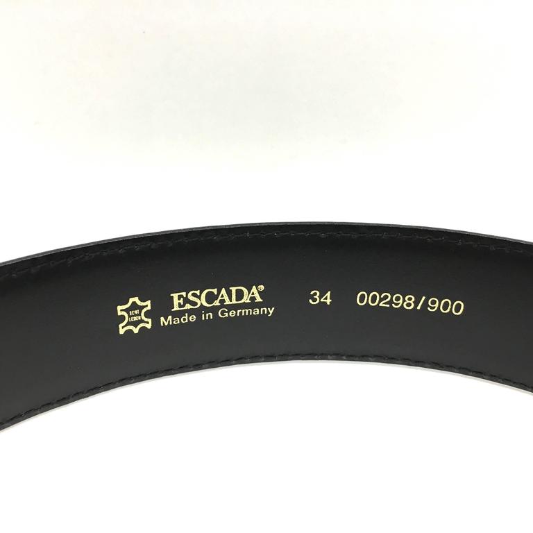 Escada Vintage early 1990\'s thin black patent belt with gold embellishments Escada Black Belts for Women on Sale up to 90% Off: Poshmark main image 2