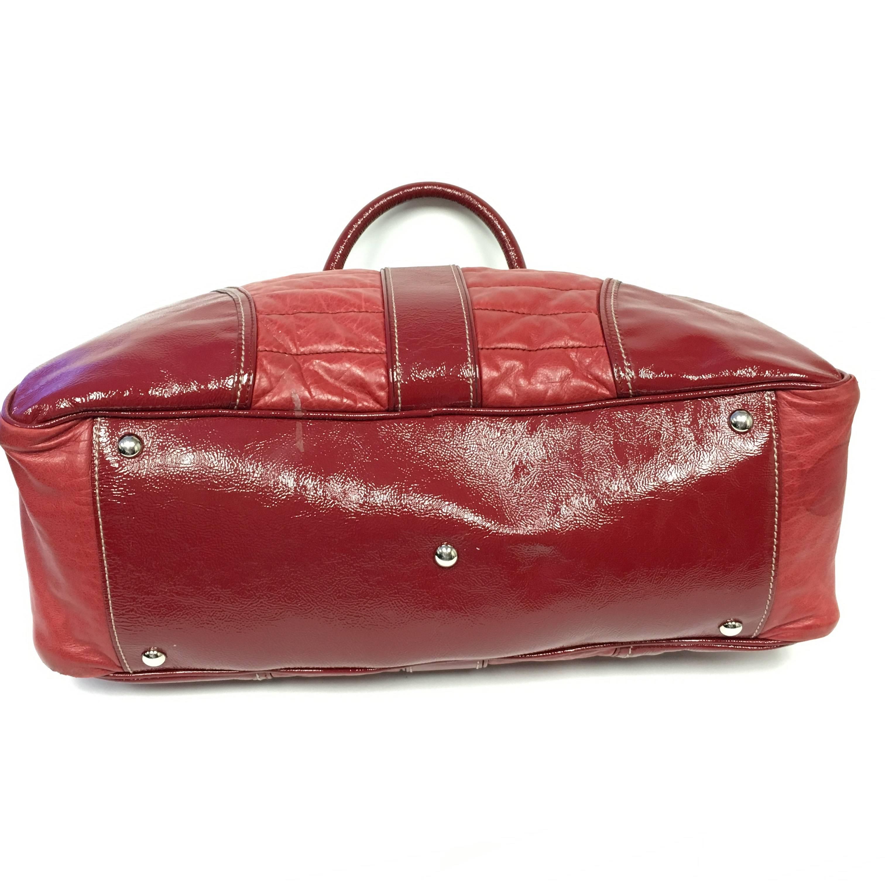Women's Gucci Red Snow Glam Boston Bag
