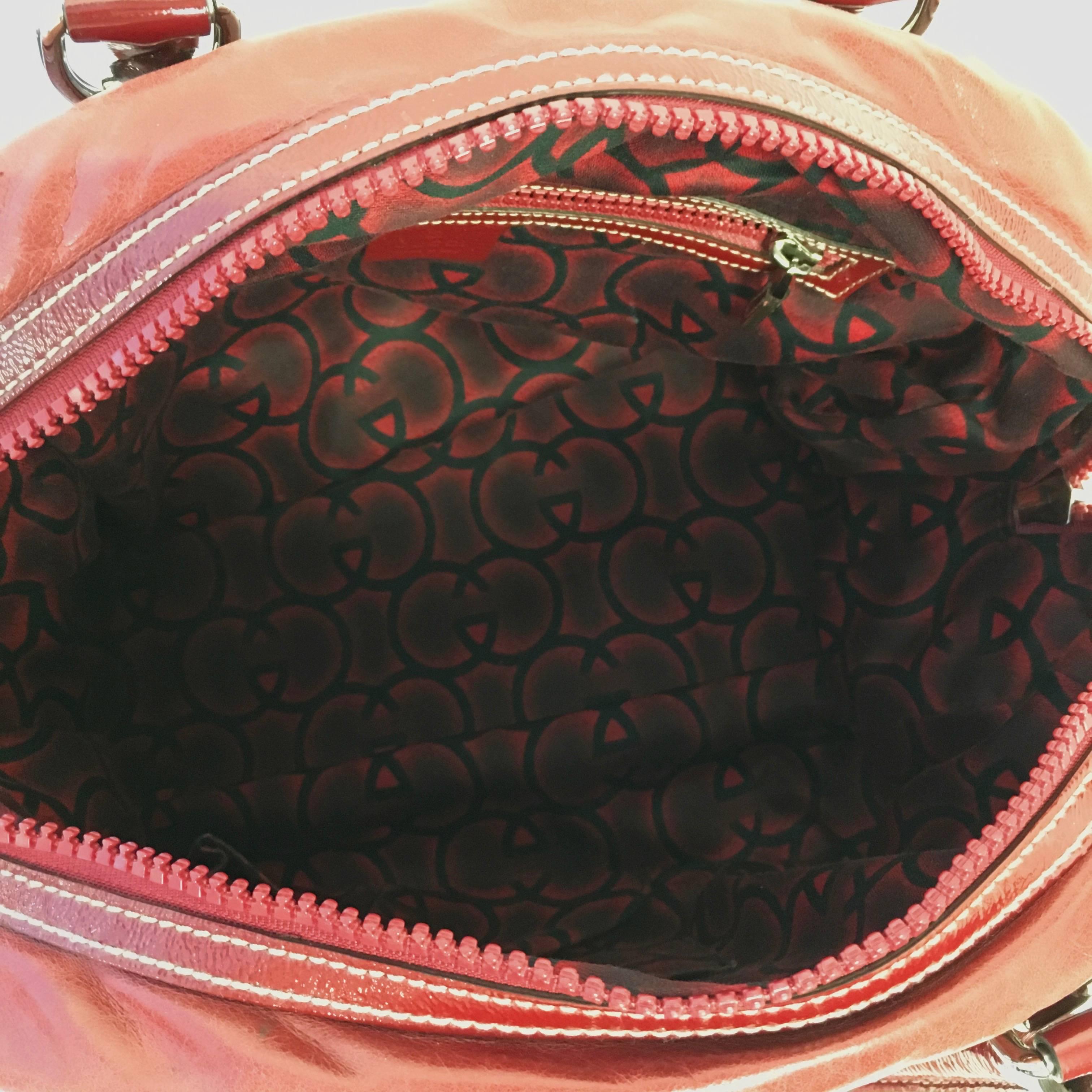 Gucci Red Snow Glam Boston Bag 2