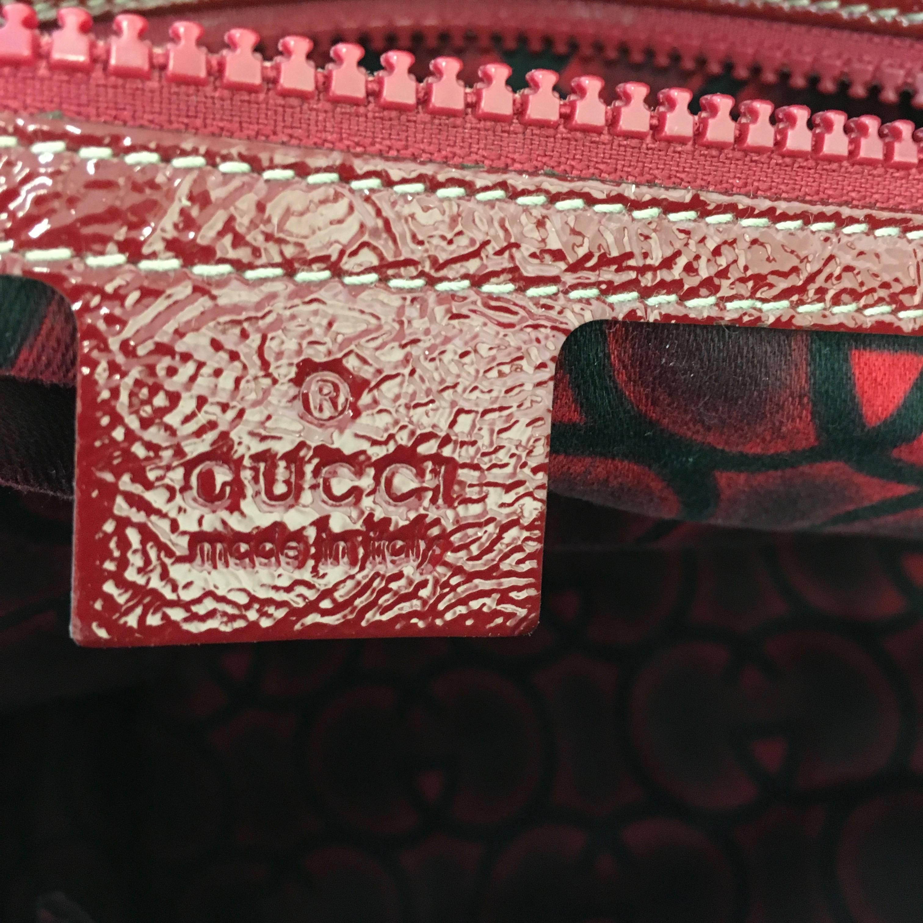 Gucci Red Snow Glam Boston Bag 3