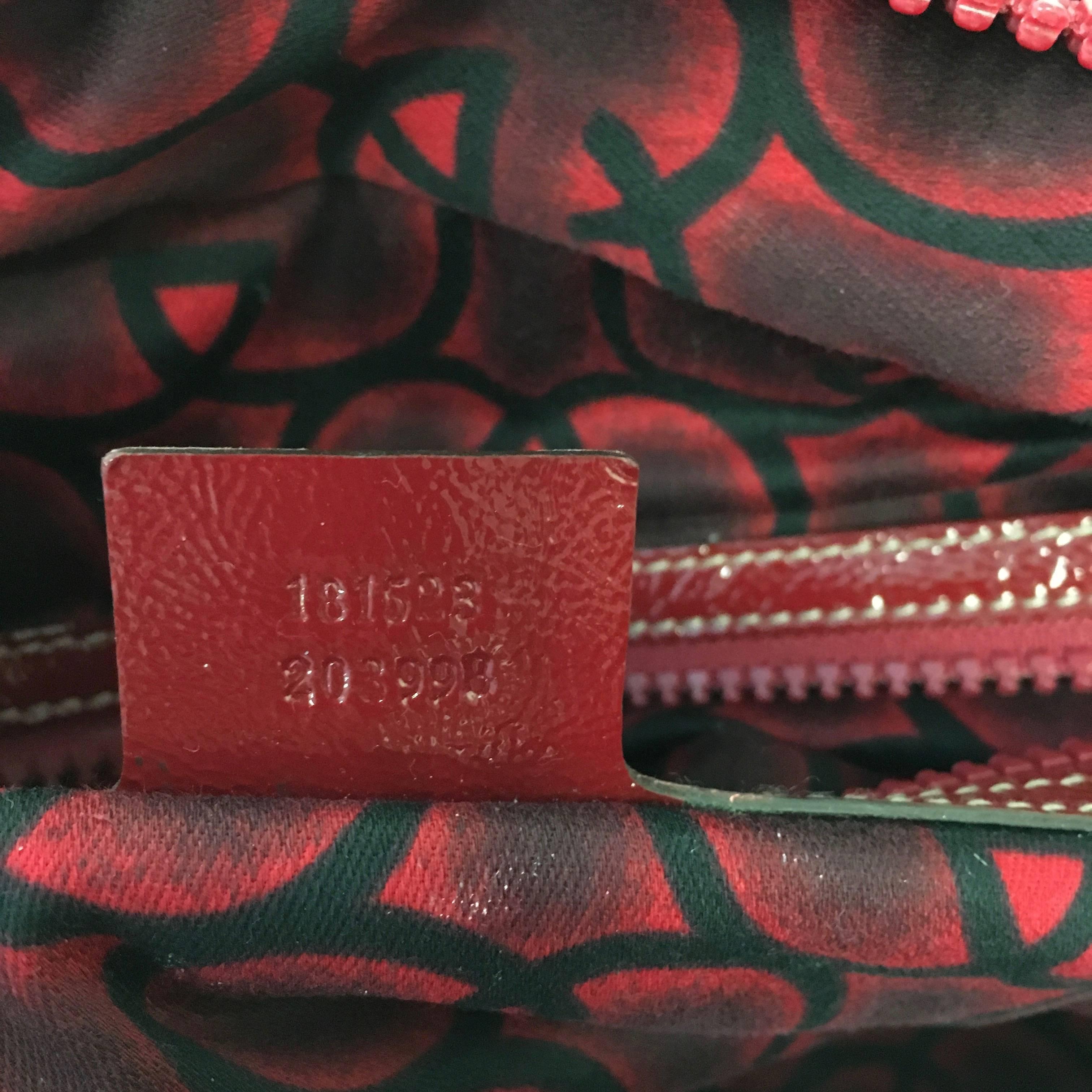 Gucci Red Snow Glam Boston Bag 4