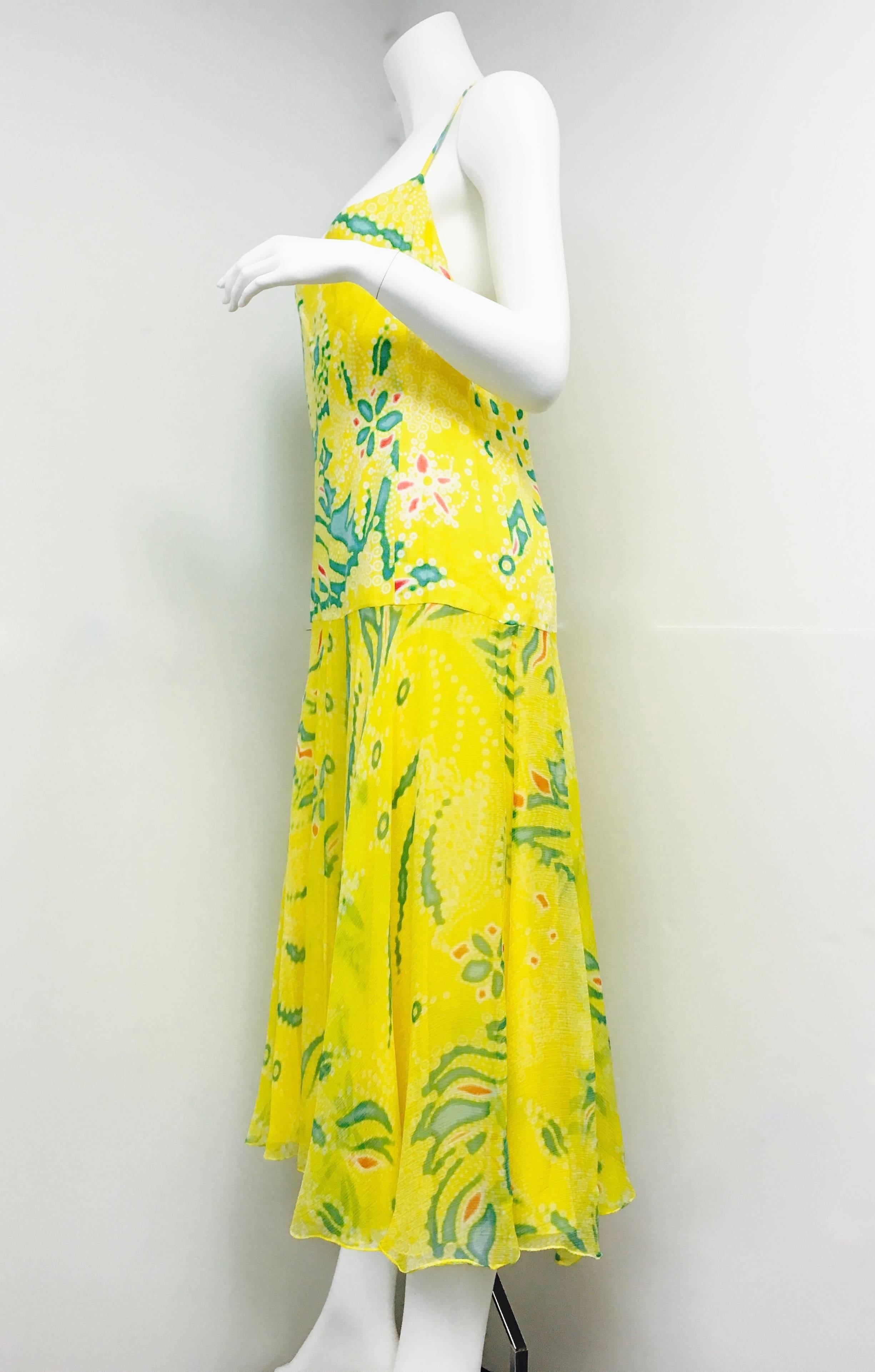 yellow print summer dresses