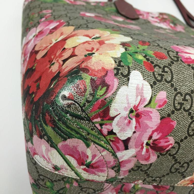 reversible gg blooms medium tote