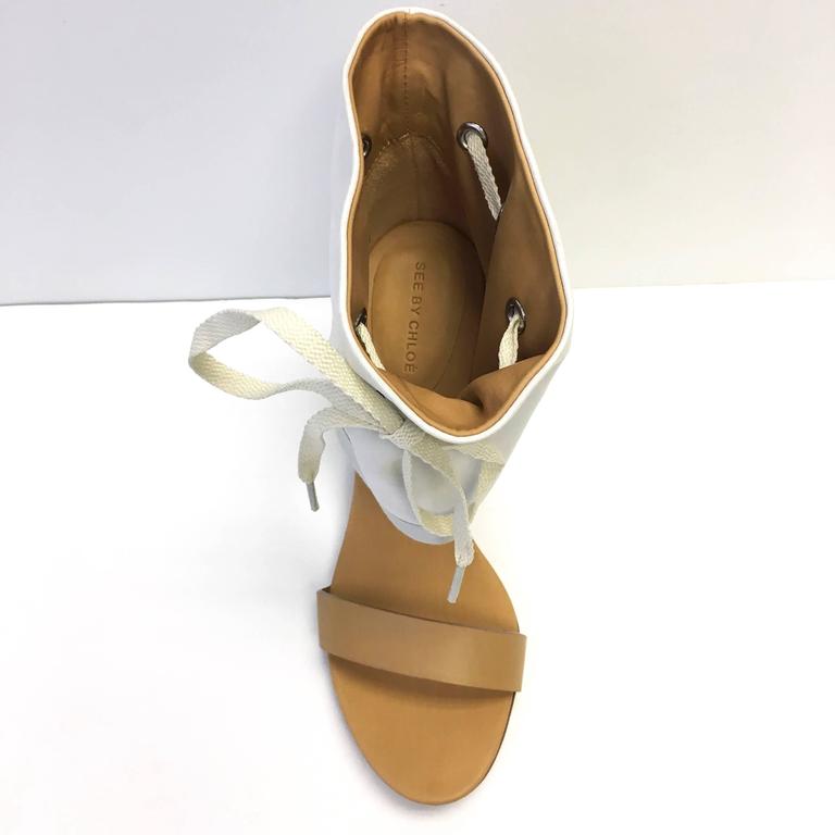 SEE BY CHLOE Leather Open Shoes Size 39.5 For Sale at 1stDibs