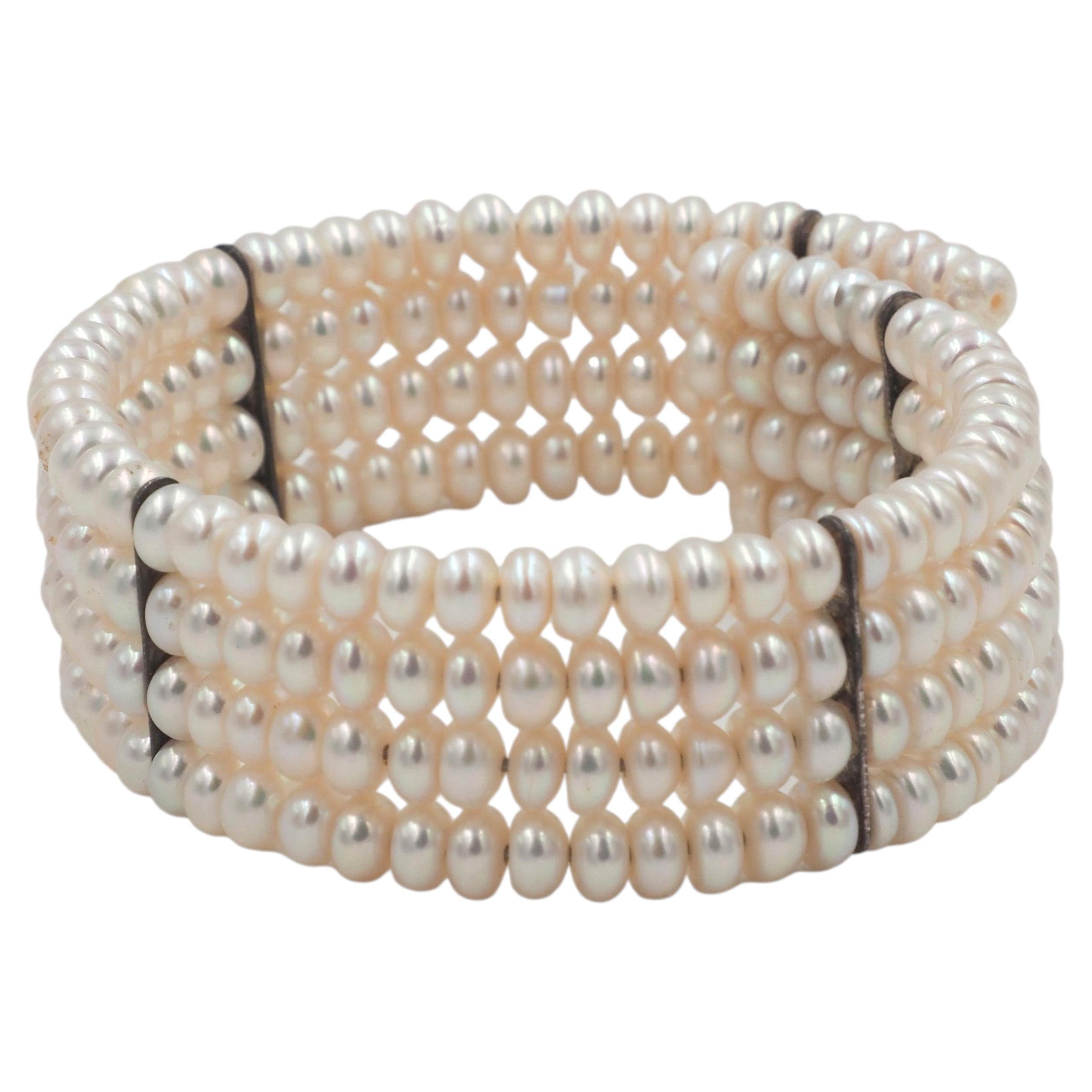 Perlenarmband (4-strängig) im Angebot
