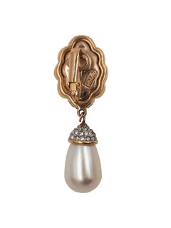 S.A.L.O Gold Knot Earring with Pearl Drop