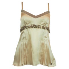 John Galliano Pale Pink Silk Cami w Beading