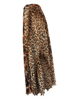 Roberto Cavalli Animal Print Pleated Maxi Skirt 2021