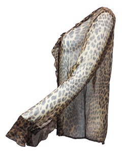 Moschino Sheer Cheetah Blouse