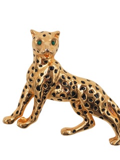 Panther Brooch With Emerald Eyes