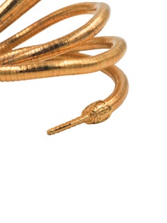 Braccialetto/collana a forma di serpente in oro flessibile