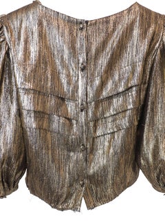 Top de lamé dorado de Albert Nipon