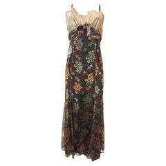 Robe en dentelle et à effets métalliques Christian Lacroix, automne 1995
