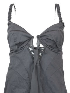AB Soul Italian Gray Corset Ruffled Dress