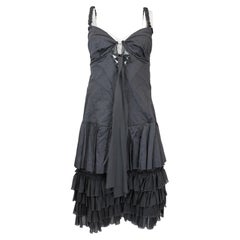 AB Soul Italian Gray Corset Ruffled Dress