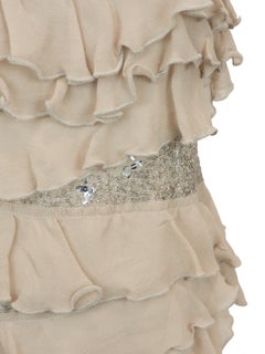 Gianfranco Ferré – Nude-farbiges Cami-Top mit Rüschen