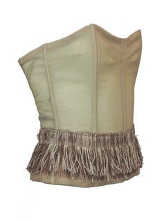 Dolce & Gabbana S/S 2005 Strapless Mesh W/Fringe Bustier