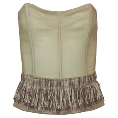 Dolce & Gabbana S/S 2005 Strapless Mesh W/Fringe Bustier