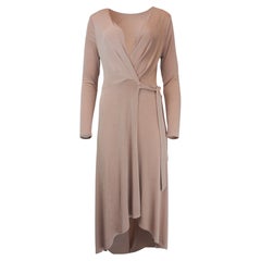 1970's Rose Color Jersey Wrap Dress
