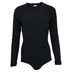 Alaïa Black Chevron Striped Bodysuit