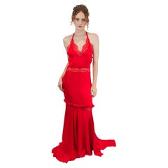 Valentino 2008/2009 Red Silk & Lace Gown