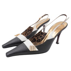 Dolce & Gabbana Sling Back Black and White Heel