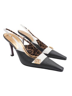 Dolce & Gabbana Sling Back Black and White Heel