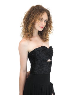 Ungaro Satin Bustier with Keyhole
