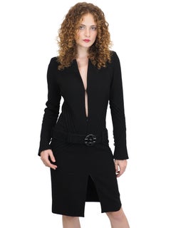 Chanel Fall 2009 Black Wool Dress W Belt