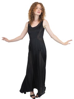 Versace 2000's Silk W/Sheer Panel Dress
