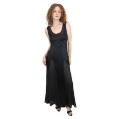 Versace 2000's Silk W/Sheer Panel Dress