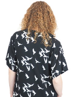 Yves Saint Laurent 1978 Documented Bird Print Dress