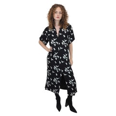 Yves Saint Laurent 1978 Documented Bird Print Dress