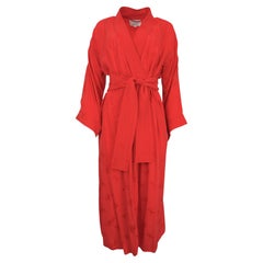 Red Silk Saks Fifth Ave Robe