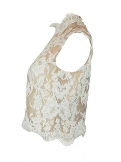 Top de encaje de Bill Blass