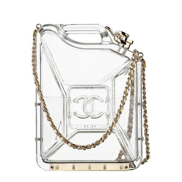 New CHANEL Jerry Gas Can Runway Purse - Limited Edition - Plexiglass