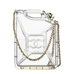 New CHANEL Jerry Gas Can Runway Purse - Limited Edition - Plexiglass