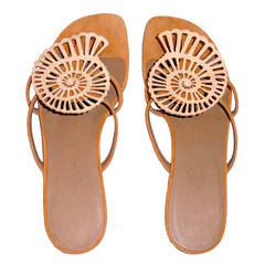 New HERMES  Sandals/Shoes - Beige Tan - Size 37  Nautilus