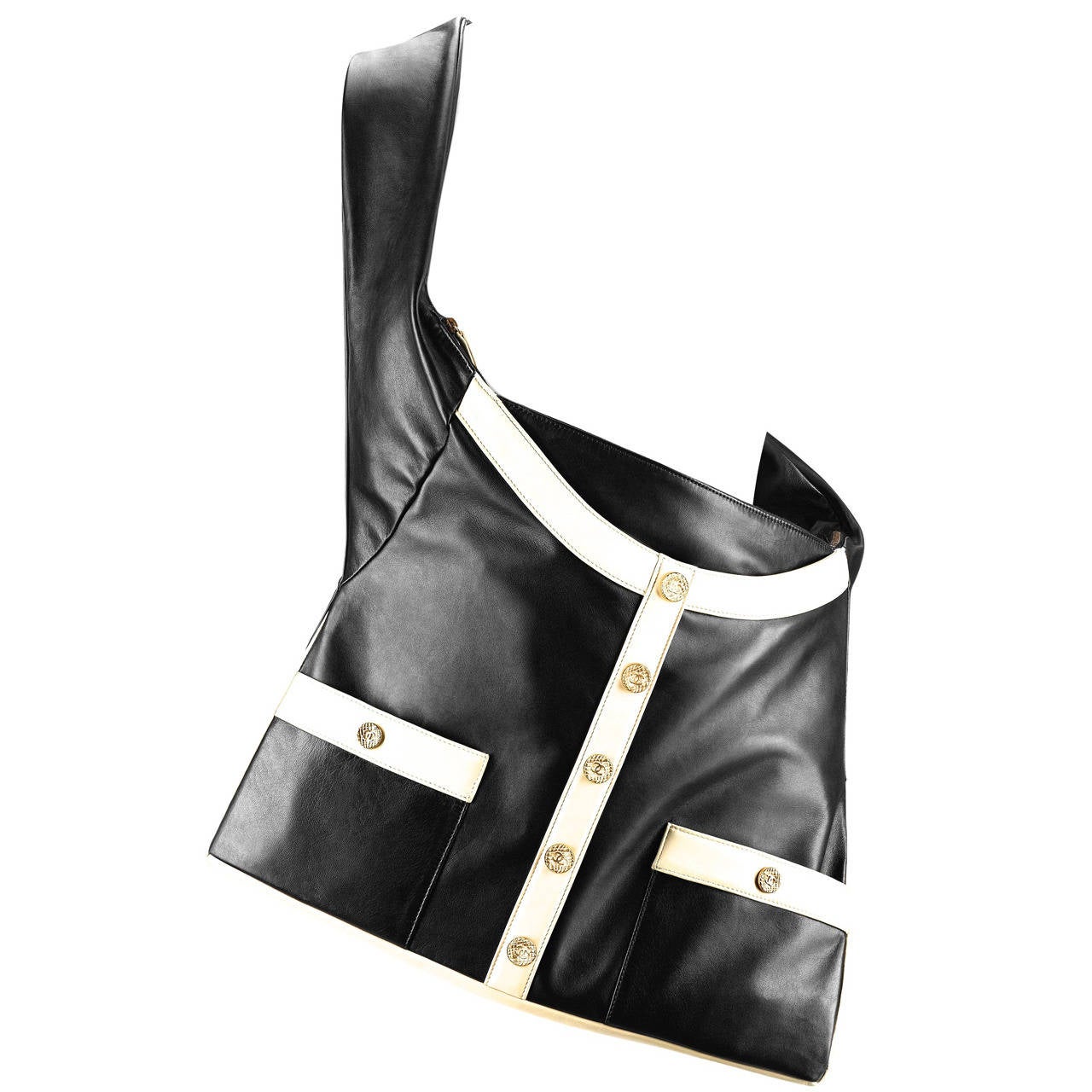 New Girl CHANEL Girl Bag - Black Lambskin Leather - Rare